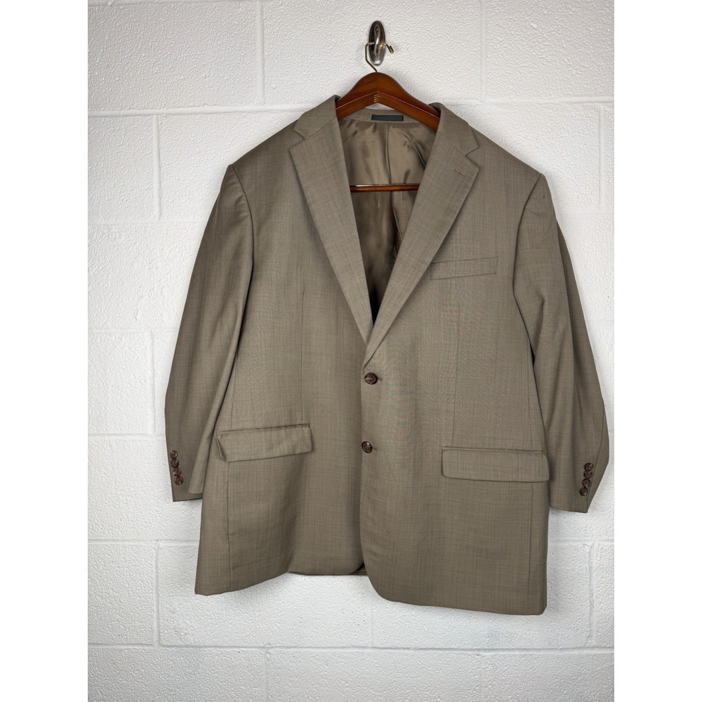 Ralph Lauren Men's 50R Taupe 100% Wool Sport Coat Blazer Fair Condition